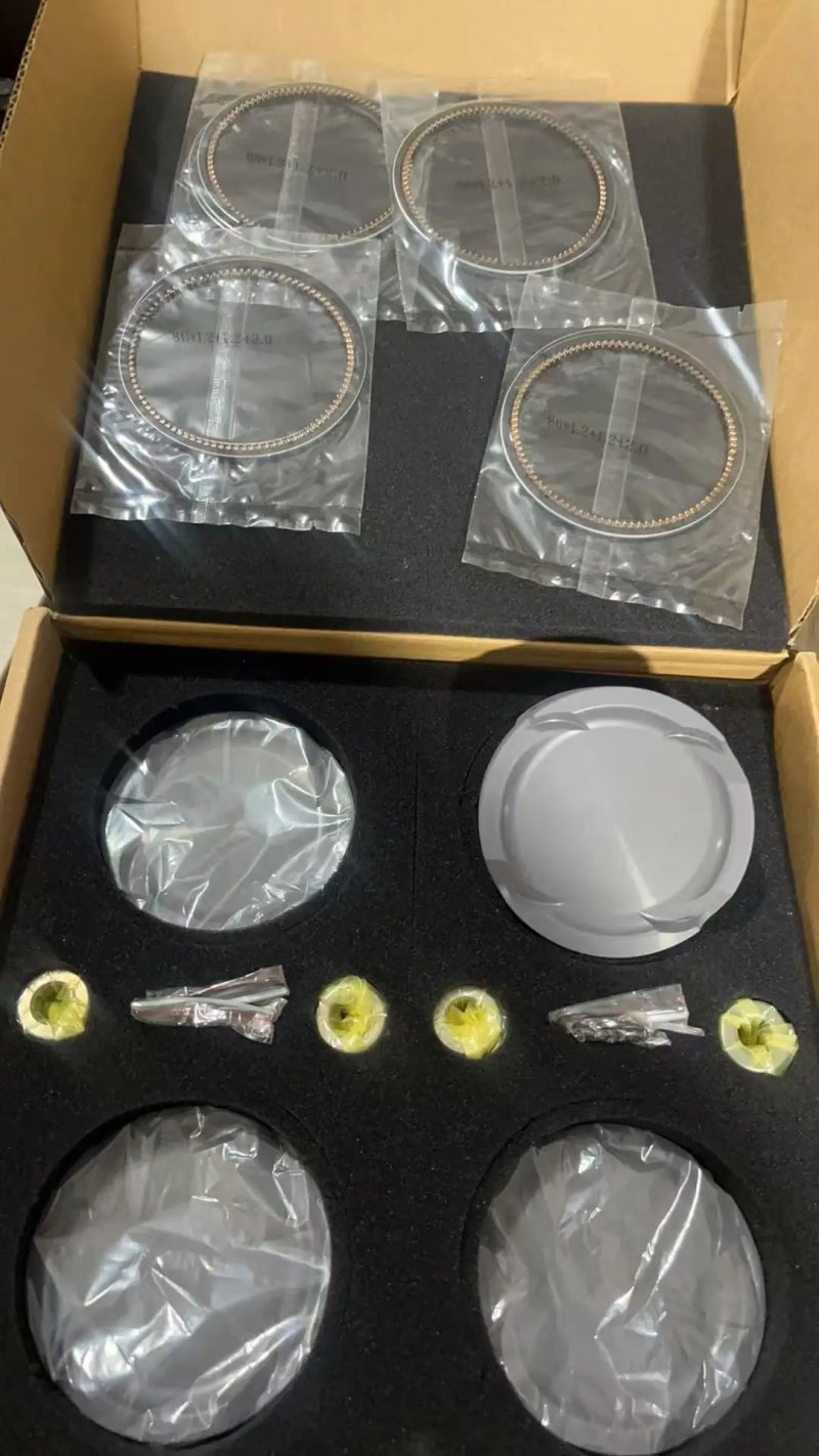 4032 Aluminum Alloy Forged Piston Set with Pin and Rings for  4G63 EVO Performance Cyl 86mm Cr 9.0 Ch 35mm